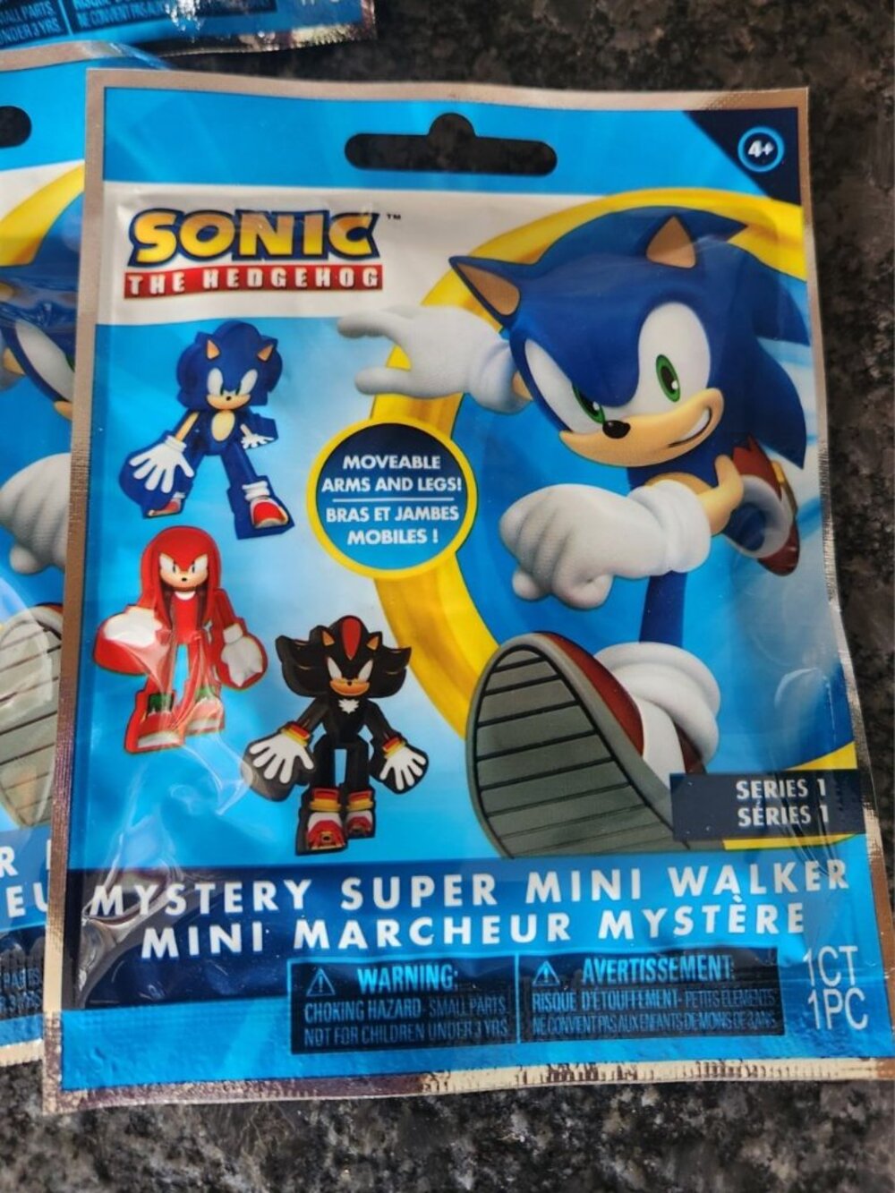 New Sonic The Hedgehog Mystery Super Mini Walker Figure Series 1- Lot of 5